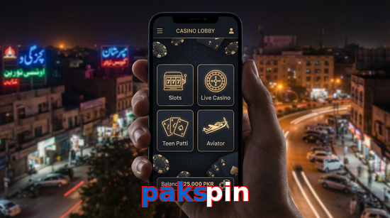 Main screen of Pakspin app page for PK players