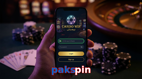 Main screen of Pakspin login page for PK players